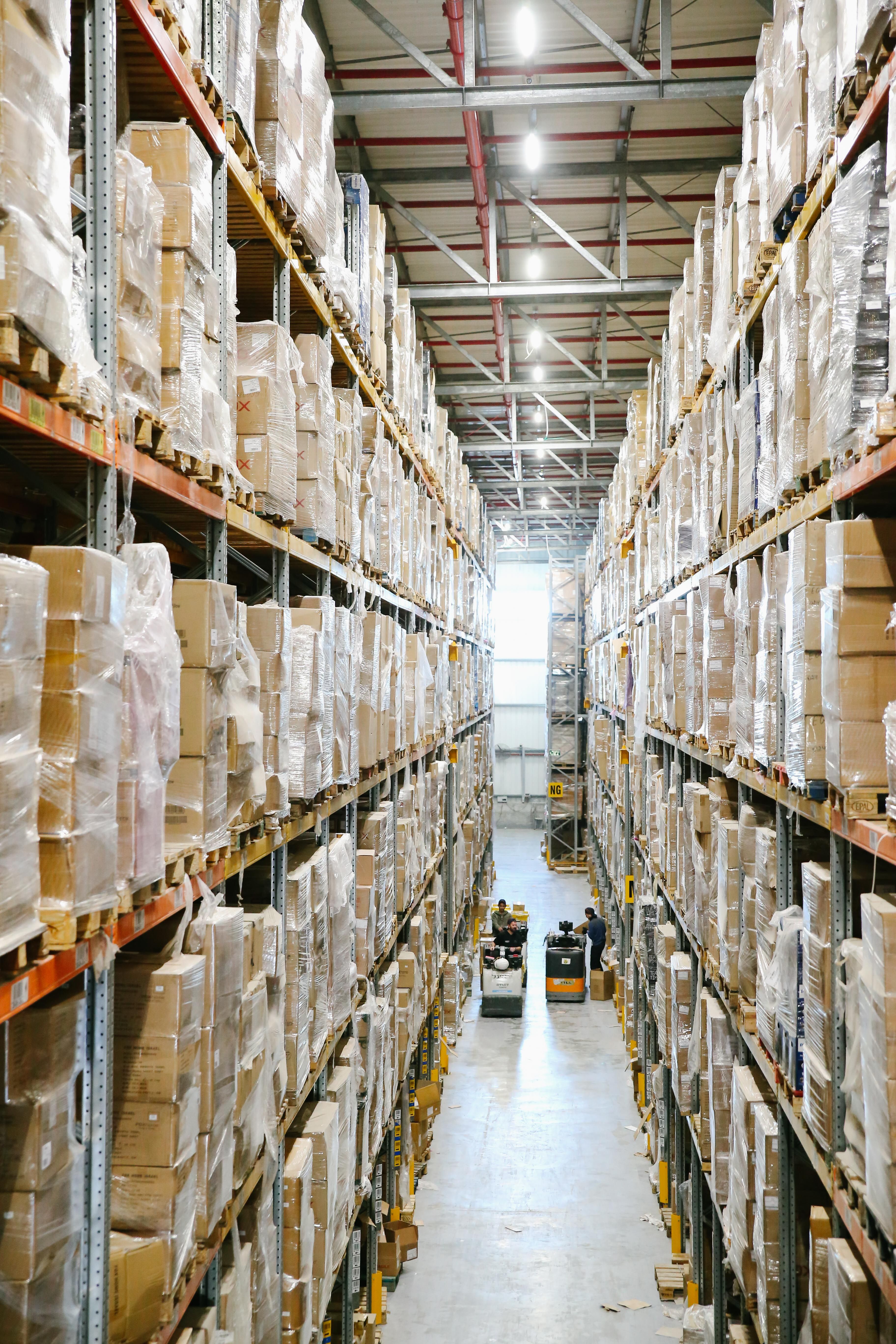 Inside a third-party logistics warehouse